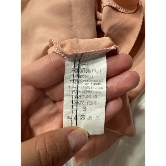 Venti6 Pink Tank Top Cowl Neck Adjustable Straps Women's Small Made in Italy Lux - Picture 5 of 6